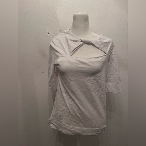 Ganni White Cut-Out Blouse - Picture 3 of 6